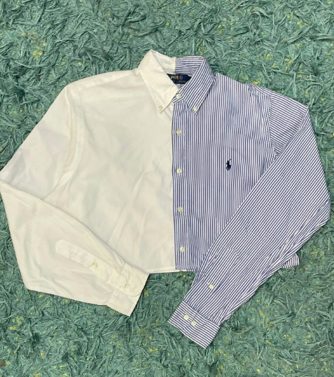 Upcycled Ralph Lauren Crop Tops Half & Half (5pcs)